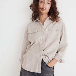 Madewell Donegal Flannel Kentwood Oversized Shirt-Jacket - Size Small